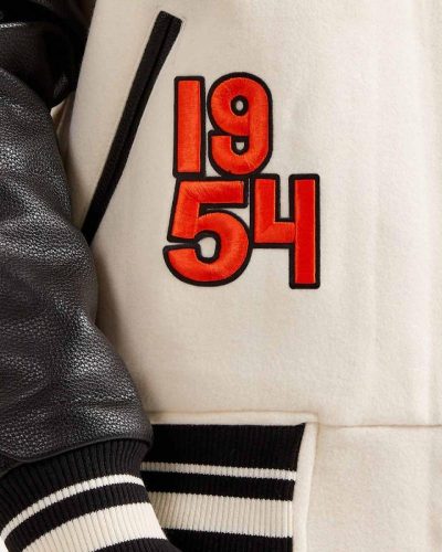 Baltimore Orioles Black And Off White Varsity Jacket