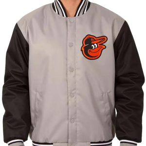 Baltimore Orioles Black/gray Poly Twill Jacket
