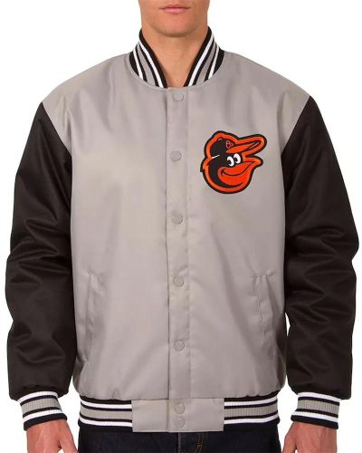 Baltimore Orioles Black/gray Poly Twill Jacket