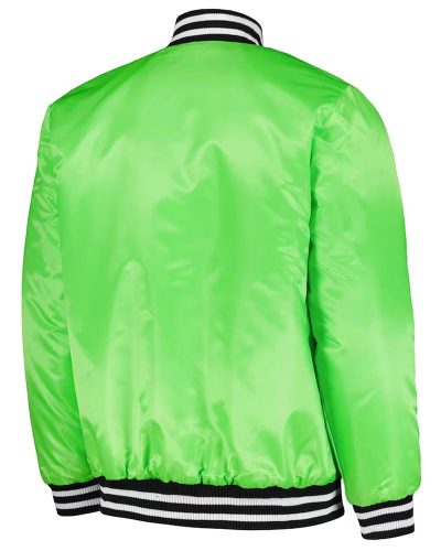 Boston Red Sox Cross Bronx Fashion Neon Green Satin Jacket