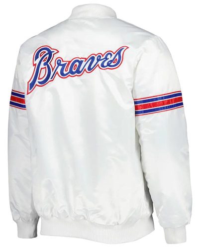 White Power Forward Atlanta Braves Satin Jacket