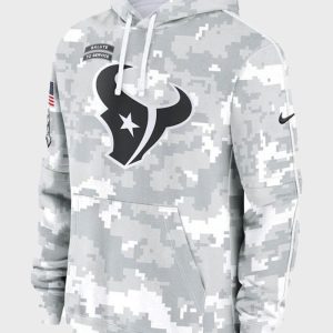 Houston Texans Salute To Service Camo 2024 Hoodie