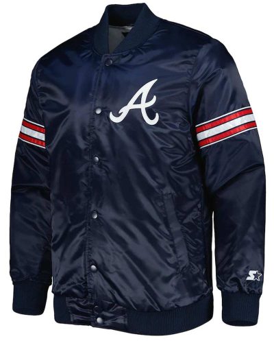 Pick & Roll Atlanta Braves Navy Blue Jacket