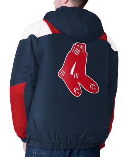 Navy Boston Red Sox Charger Half-zip Pullover Jacket