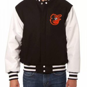 Varsity Baltimore Orioles White/black Jacket