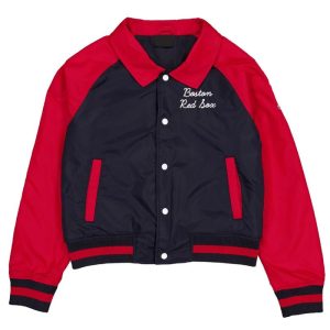 Boston Red Sox Navy And Red Throwback Jacket