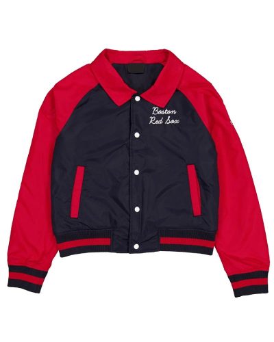 Boston Red Sox Navy And Red Throwback Jacket