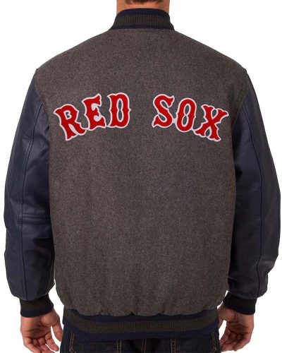 Boston Red Sox Charcoal and Navy Varsity Jacket