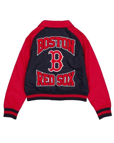 Boston Red Sox Navy And Red Throwback Jacket