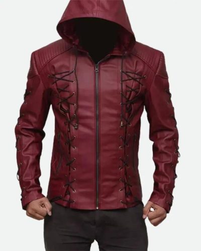 Colton Haynes Arrow Red Hooded Jacket