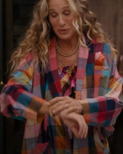 And Just Like That Carrie Bradshaw Rainbow Jacket