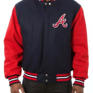 Varsity Atlanta Braves Two Tone Wool Jacket
