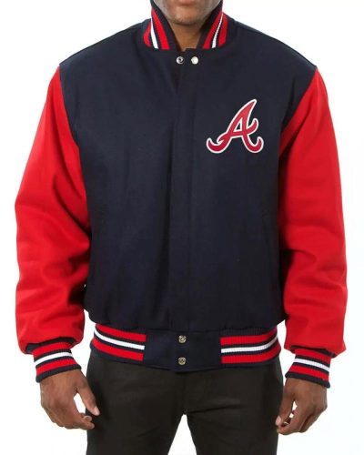 Varsity Atlanta Braves Two Tone Wool Jacket