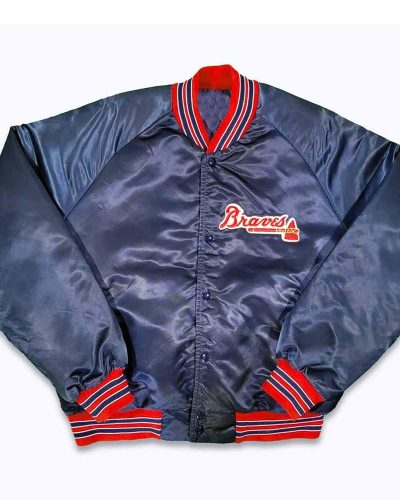 80’s Atlanta Braves Navy Bomber Jacket
