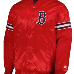 Boston Red Sox Pick & Roll Red Satin Jacket