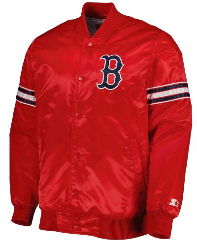 Boston Red Sox Pick & Roll Red Satin Jacket