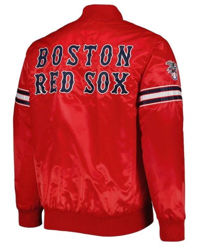 Boston Red Sox Pick & Roll Red Satin Jacket