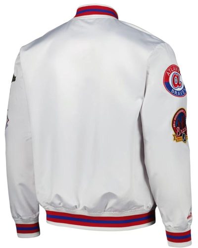Atlanta Braves City Collection White Varsity Satin Jacket