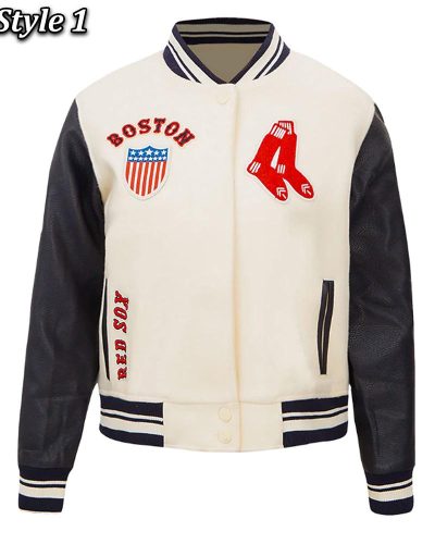 Retro Classic Rib Boston Red Sox Varsity Jacket