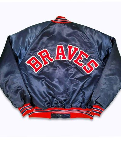 80’s Atlanta Braves Navy Bomber Jacket