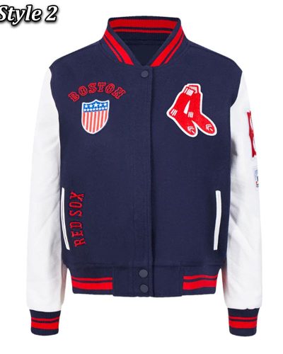 Retro Classic Rib Boston Red Sox Varsity Jacket
