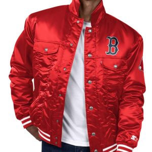 Boston Red Sox Red Silver Tab Trucker Jacket