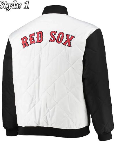 Boston Red Sox Black/White Satin Jacket
