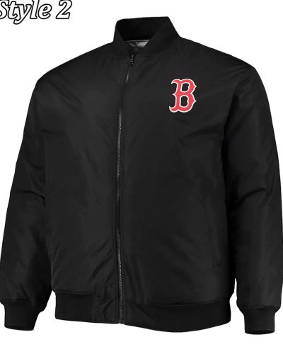 Boston Red Sox Black/White Satin Jacket
