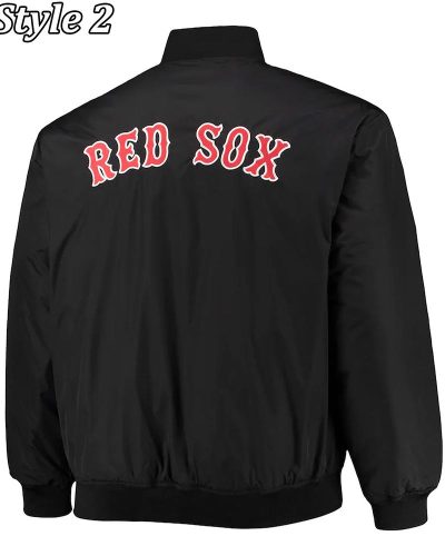 Boston Red Sox Black/White Satin Jacket