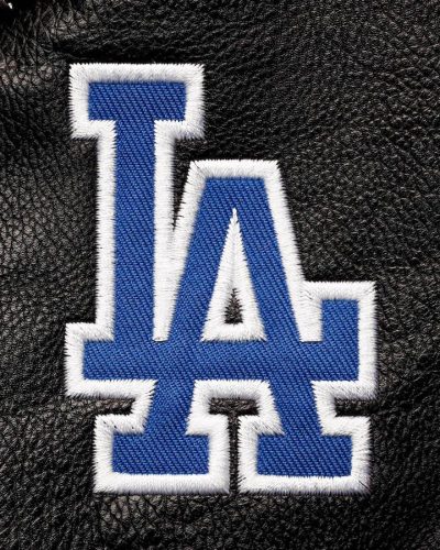 Los Angeles Dodgers The Wild Collective Women's Faux Leather Moto Full-Zip Jacket