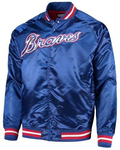 Atlanta Braves Royal Lightweight Satin Jacket