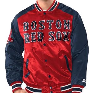 Red/navy Boston Red Sox Renegade Varsity Satin Jacket