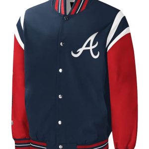 Atlanta Braves Title Holder Varsity Navy And Red Jacket