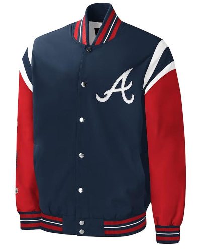 Atlanta Braves Title Holder Varsity Navy And Red Jacket