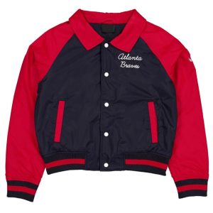 Atlanta Braves Navy And Red Throwback Jacket