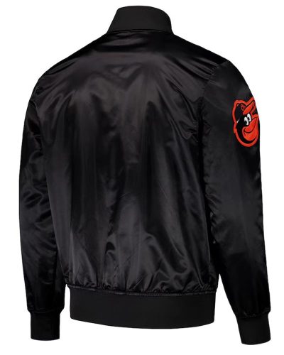 Baltimore Orioles Wordmark Black Satin Jacket
