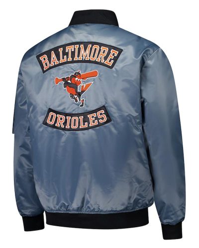 Baltimore Orioles Charcoal Bomber Full-zip Jacket