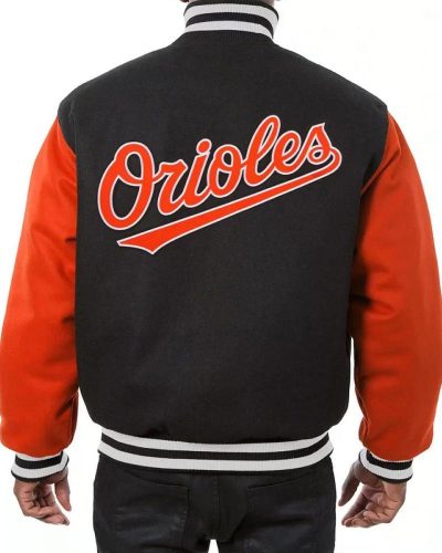 Baltimore Orioles Orange/black Wool Varsity Jacket