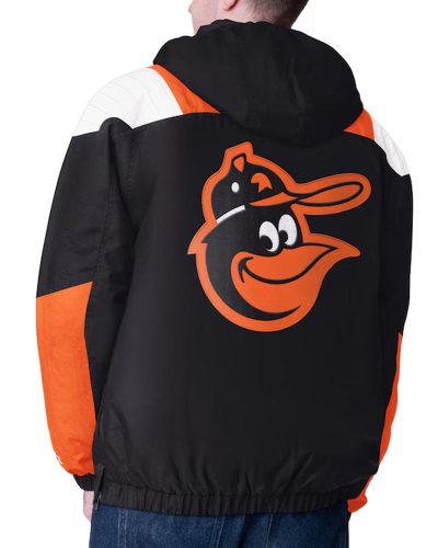 Black Baltimore Orioles Charger Half-zip Pullover Jacket