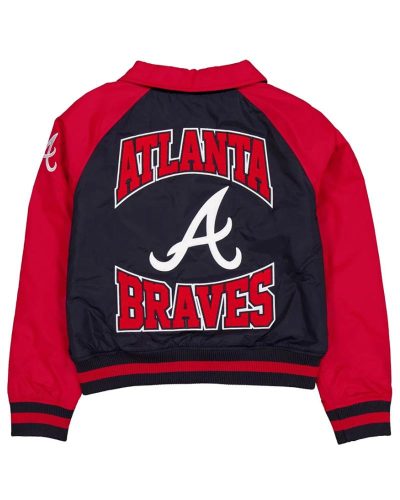 Atlanta Braves Navy And Red Throwback Jacket