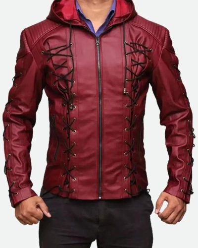 Colton Haynes Arrow Red Hooded Jacket