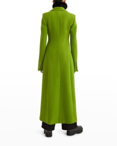 Marina Moscone Tailored Waist Wool Coat Dress