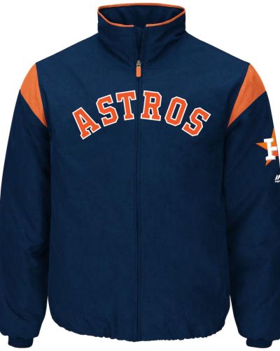 Men's Houston Astros Majestic Navy On-Field Full-Zip Jacket