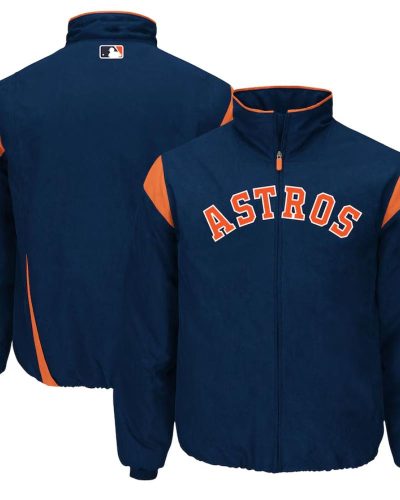 Men's Houston Astros Majestic Navy On-Field Full-Zip Jacket