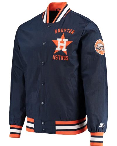 Men's Houston Astros Starter Navy The Jet Iii Full-snap Jacket