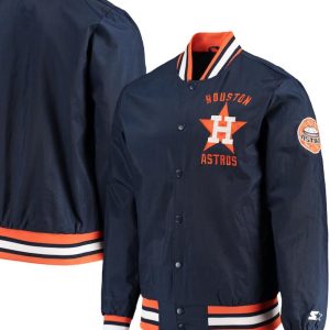 Men's Houston Astros Starter Navy The Jet Iii Full-snap Jacket