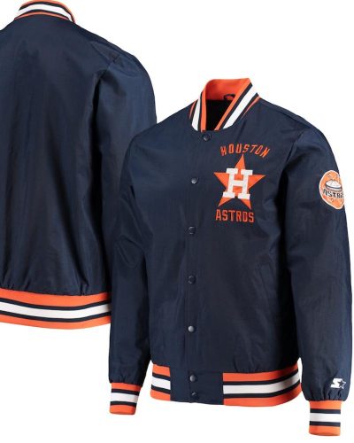 Men's Houston Astros Starter Navy The Jet Iii Full-snap Jacket