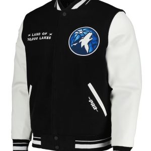 Minnesota Timberwolves 2024 City Edition Black Varsity Jacket