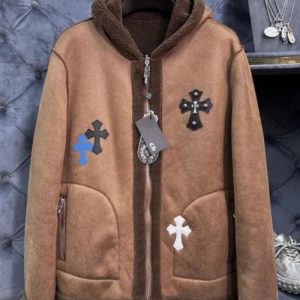 Chrome Hearts Reversible Leather And Fur Hooded Jacket