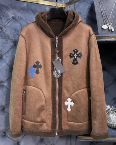 Chrome Hearts Reversible Leather And Fur Hooded Jacket